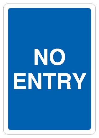 No Entry Blue 1