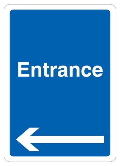 Entrance Blue Arrow Left