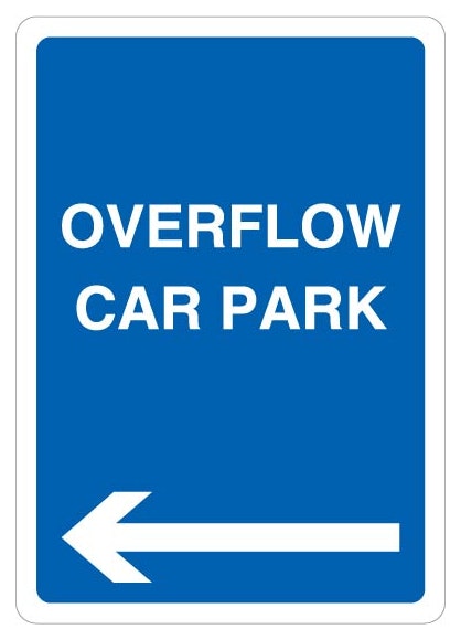 Overflow Car Park Blue Arrow Left
