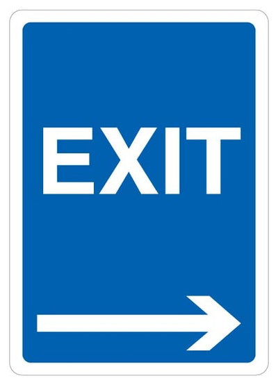 Exit Blue Arrow Right
