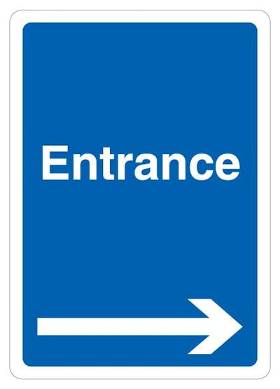 Entrance Blue Arrow Right