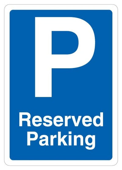 Reserved Parking Blue Parking Blue