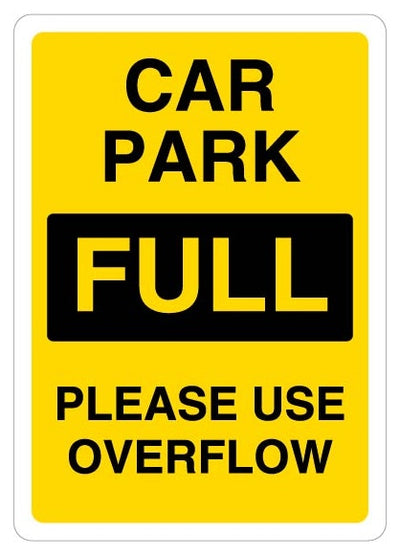 Car Park Full With Black Text Box
