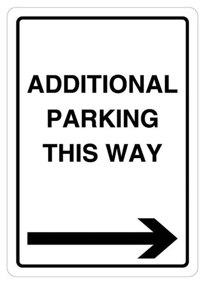 Additional Parking This Way Arrow Right