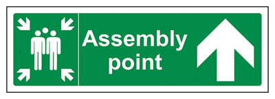 Assembly Point Arrow Up Sign