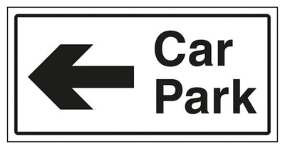 Car Park Arrow Left Sign