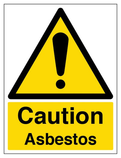 Caution Asbestos Sign - Portrait