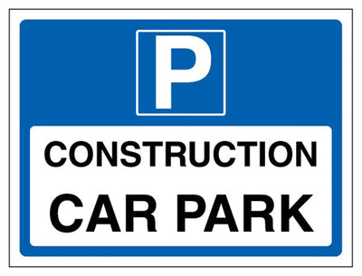 Construction Car Park Sign - Landscape