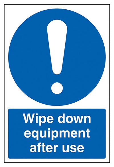 Wipe Down Equipment After Use
