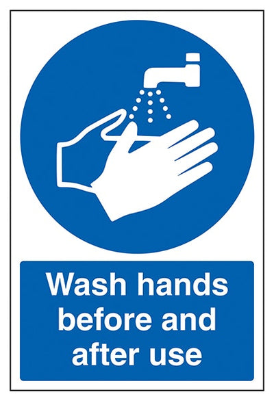 Wash Hands Before And After Use