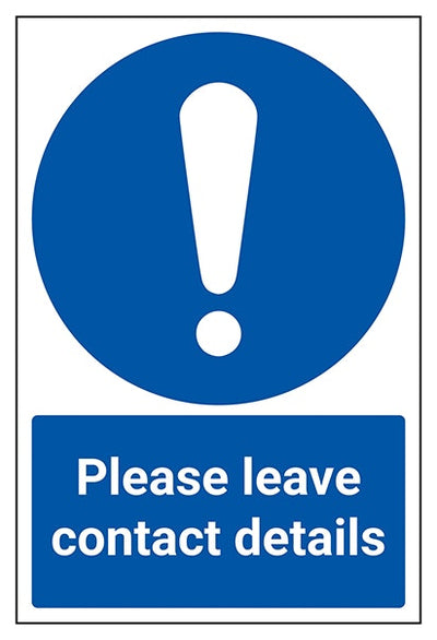 Please Leave Contact Details