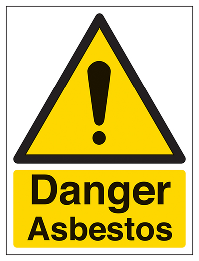 Danger Asbestos Sign - Portrait