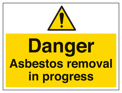 Danger Asbestos Removal Sign - Large Landscape