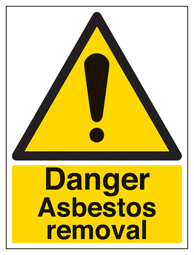 Danger Asbestos Removal Sign - Portrait