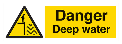 Danger Deep Water Sign - Landscape