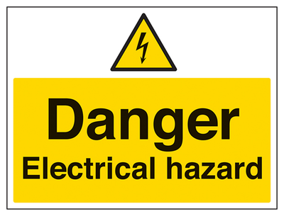 Danger Electrical Hazard Sign - Large Landscape