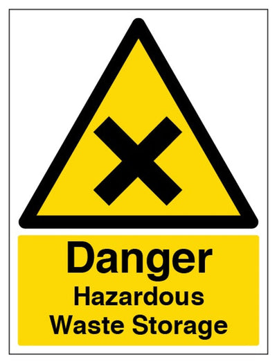 Danger Hazardous Waste Storage Sign - Portrait