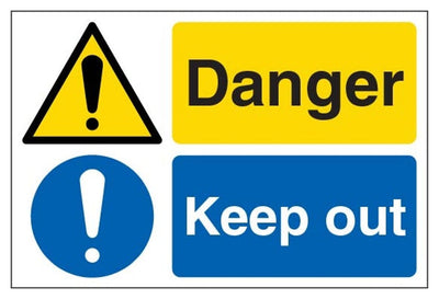 Danger Keep Out Sign - Large Landscape