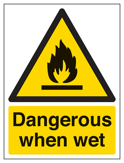 Dangerous When Wet Sign - Portrait
