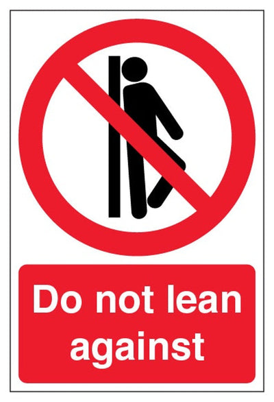 Do Not Lean Against Sign - Portrait