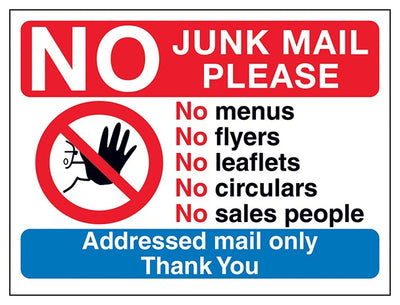 No Access Symbol No Junk Mail Please No Menus