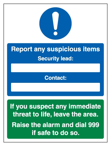 Report Any Suspicious Items