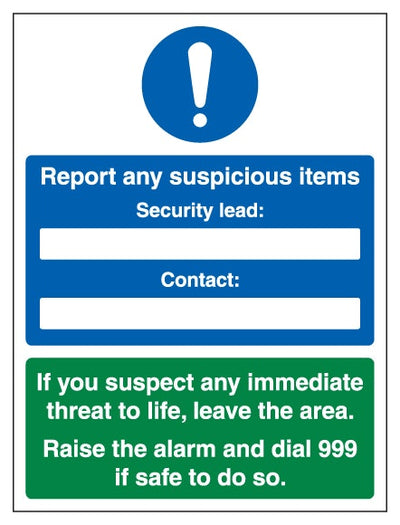 Report Any Suspicious Items