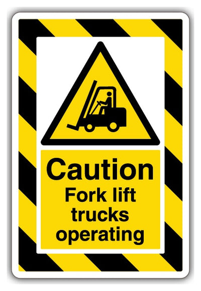 Caution Fork Lift Trucks Operating Extraviz