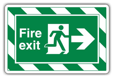 Fire Exit Arrow Right Extraviz