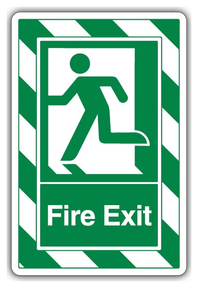 Fire Exit Man Running Left Extraviz