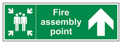 Fire Assembly Point Arrow Up Sign