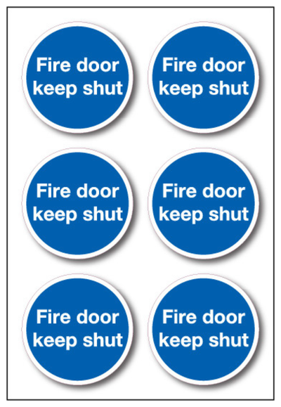 Fire Door Keep Shut Labels