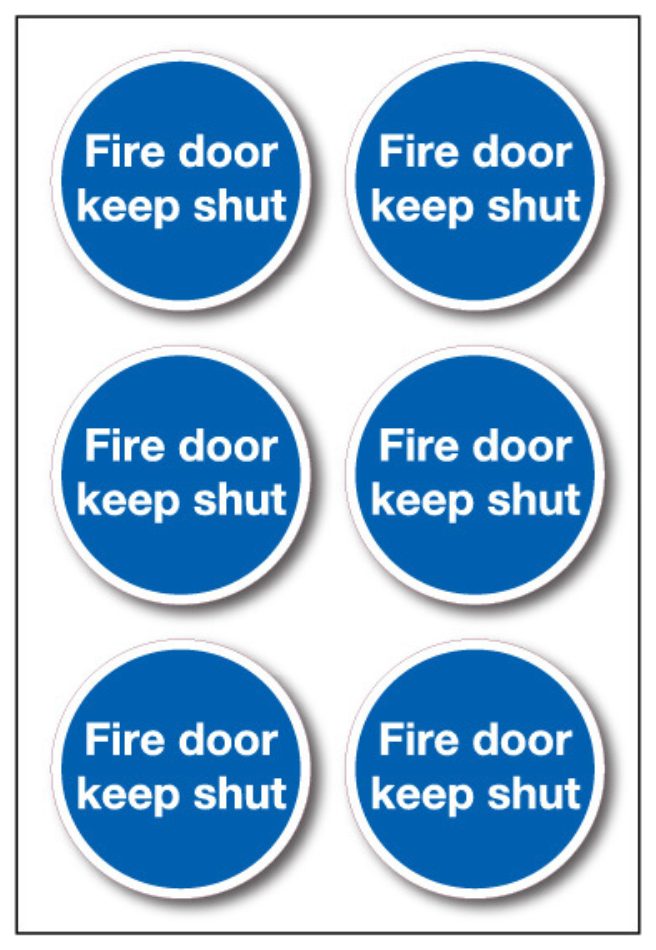 Fire Door Keep Shut Labels