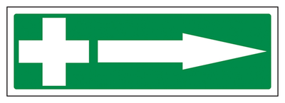 First Aid Arrow Right Sign
