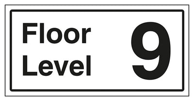 Floor Level 9 Sign