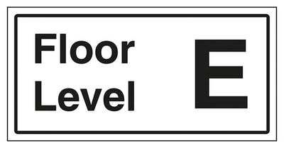Floor Level E Sign