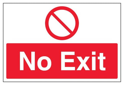 General No Exit Sign - Large Landscape