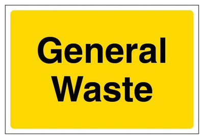 General Waste Sign - Large Landscape