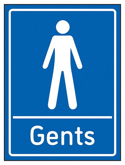 Gents Toilets Blue Sign
