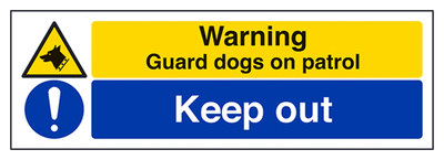 Guard Dogs/Keep Out Sign - Landscape