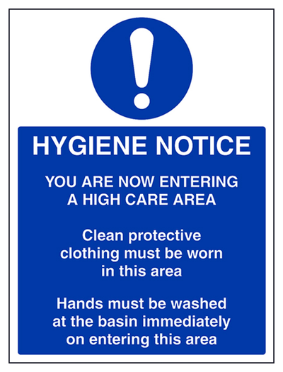 Hygiene Notice - Portrait