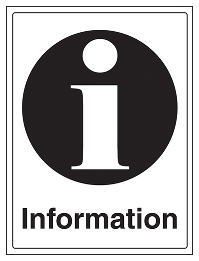 Information Sign - Portrait