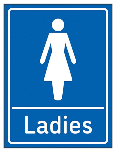 Ladies Toilets Blue Sign