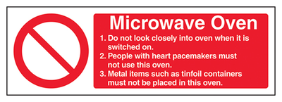 Microwave Oven Sign - Landscape
