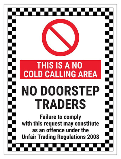 This Is A No Cold Calling Area No Doorstep Traders Failure To Comply