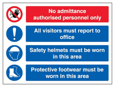No Admittance Authorised Personnel Only Sign - Landscape