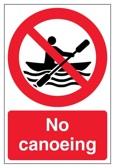 No Canoeing Sign - Portrait