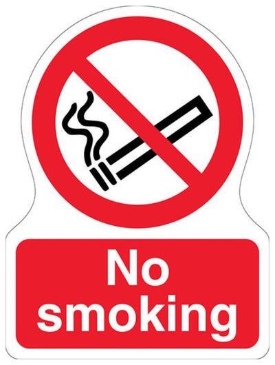 No Smoking Shaped Sign