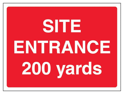 Site Entrance 200 Yards Sign - Landscape