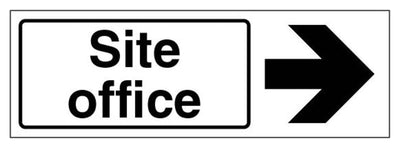 Site Office Sign - Narrow Landscape - Small Arrow Right